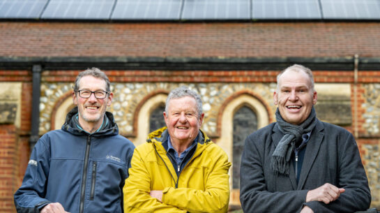 l-r Kelvin Mcleod, Rampion, Paul Mason, St Matthew's, Pete Jones, Sussex Community Foundation